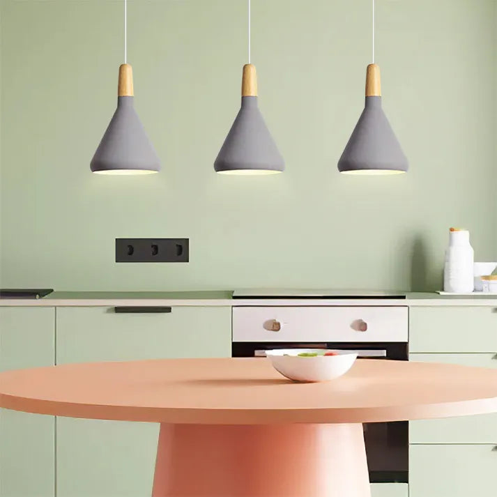 Oria Cone Pendant Light By LumiMix Studio In Macaron-Inspired Multicolor Finishes