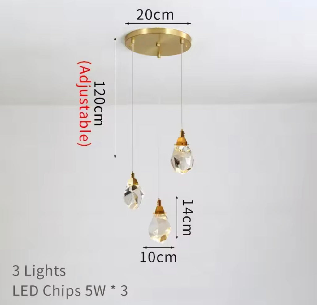 Lyra Crystal Chandelier With Diamond Inspired Elegance