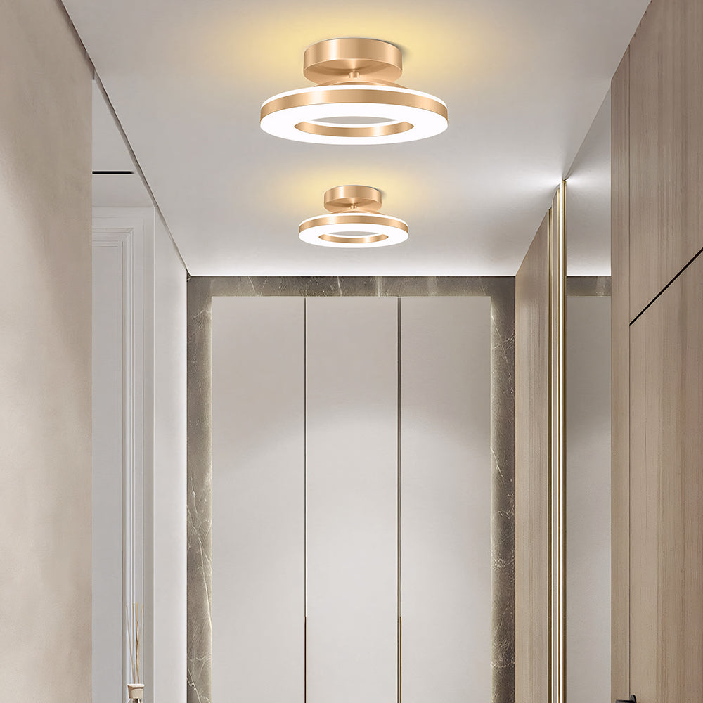 LumaNova Gold LED Ceiling Light For Living Rooms And Hallways