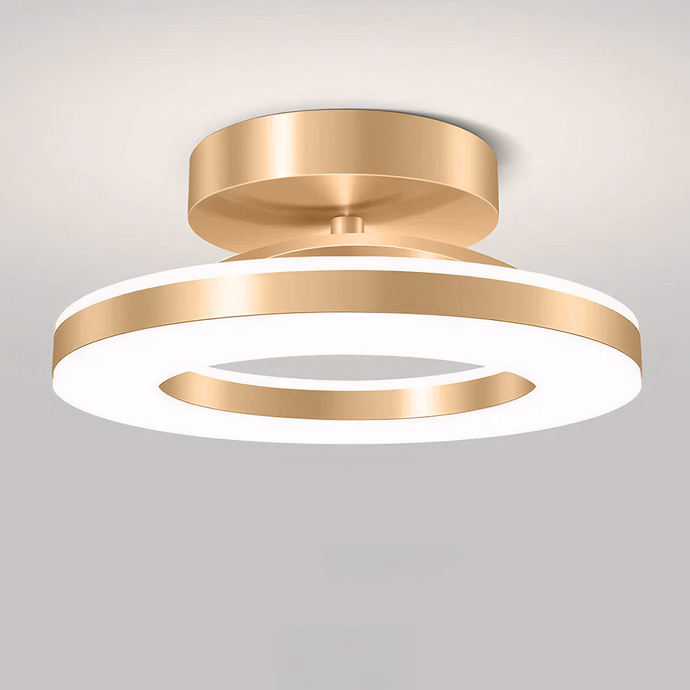 LumaNova Gold LED Ceiling Light For Living Rooms And Hallways