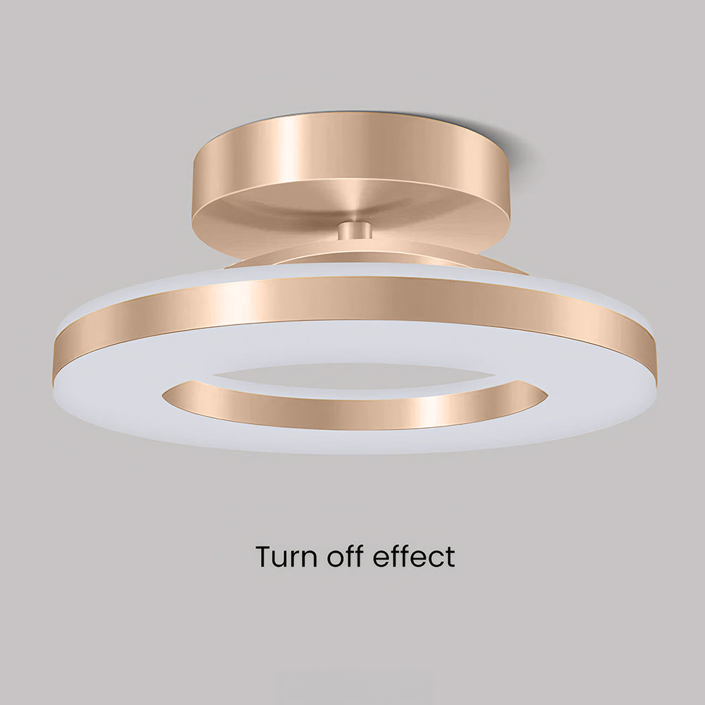 LumaNova Gold LED Ceiling Light For Living Rooms And Hallways