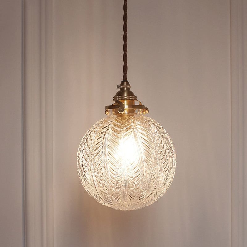 Aurelius Globe Pendant Light With Colonial Charm And Vintage Warmth