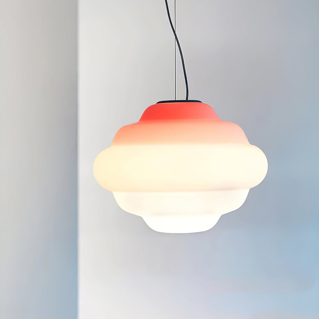 LumaNex Gradient Matte Glass Pendant Light With Multicolor LED