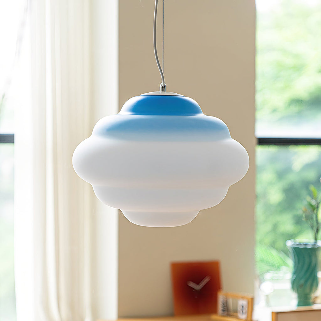 LumaNex Gradient Matte Glass Pendant Light With Multicolor LED