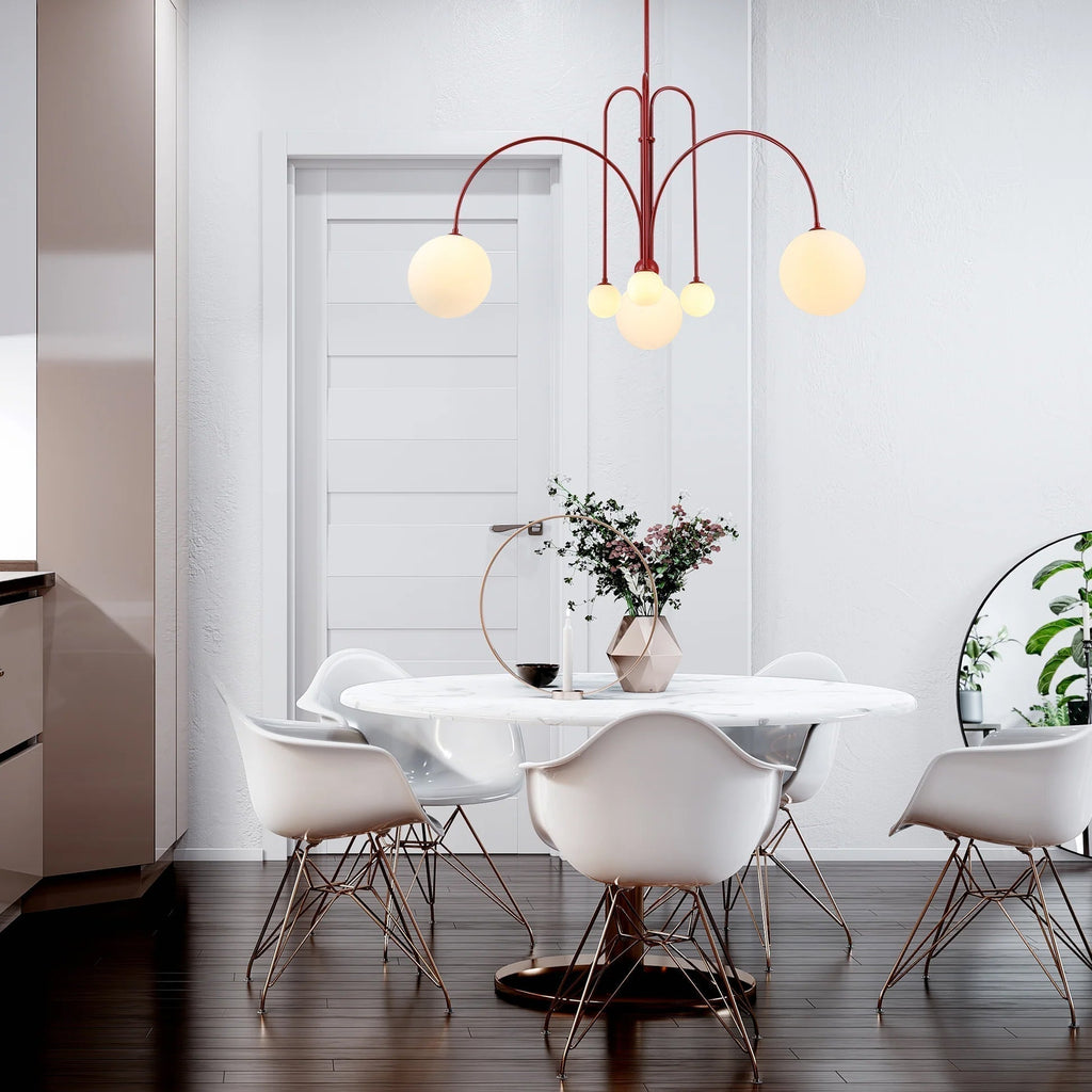 Astra Vale Pendant Light in Bold Glass and Metal Finish for Luxury Spaces