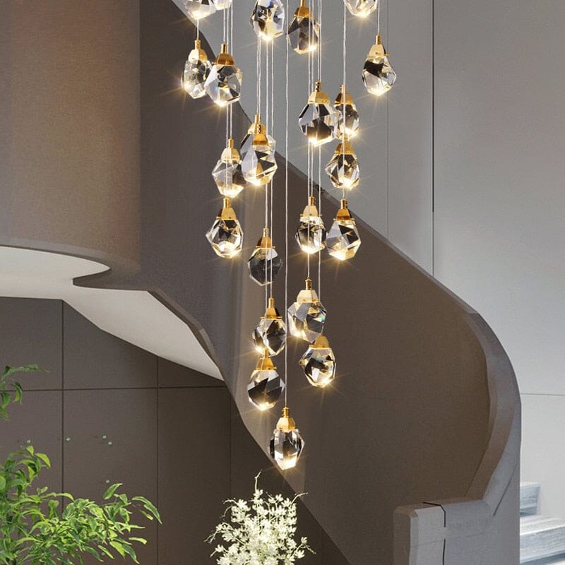 Lyra Crystal Chandelier With Diamond Inspired Elegance