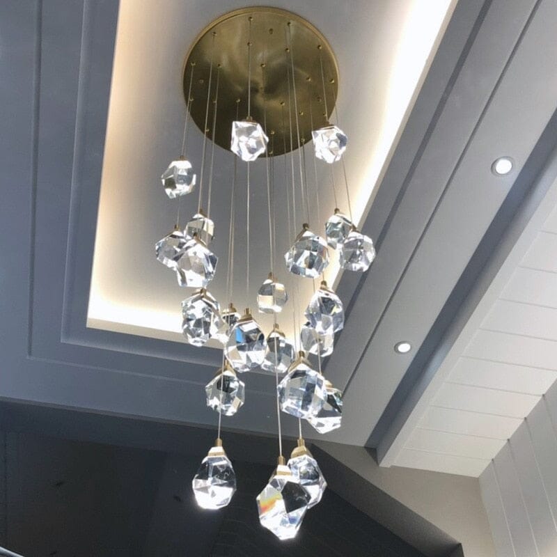 Lyra Crystal Chandelier With Diamond Inspired Elegance