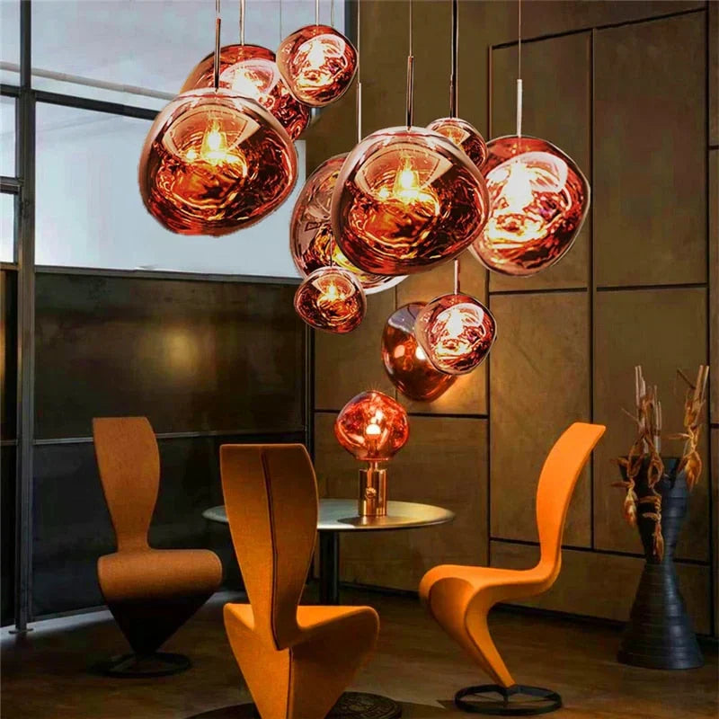 ElaraGlow Modern Glass Ceiling Pendant Light With LED Glass Shade