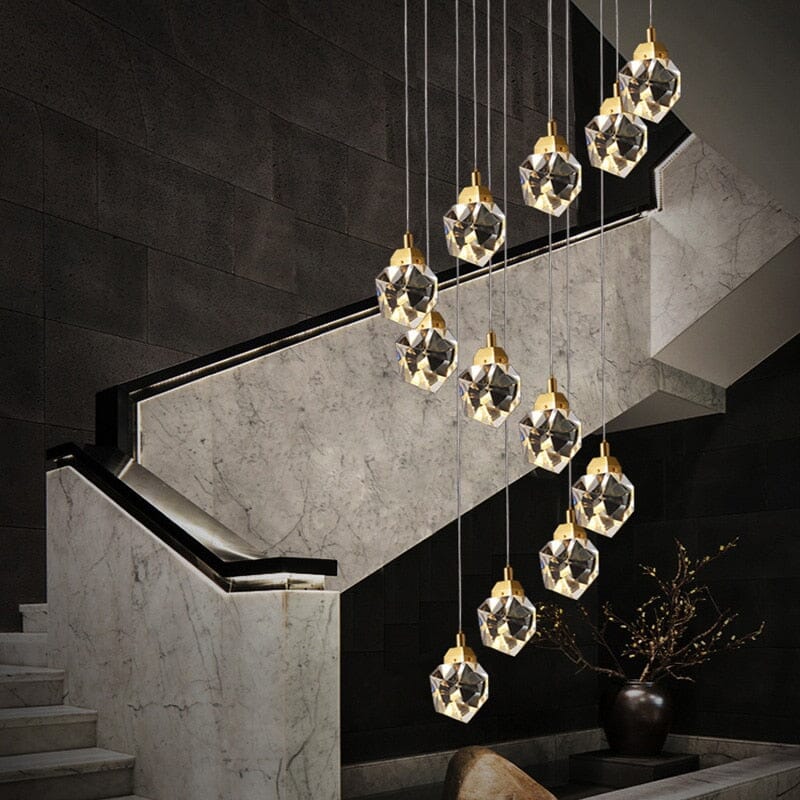 Lyra Crystal Chandelier With Diamond Inspired Elegance