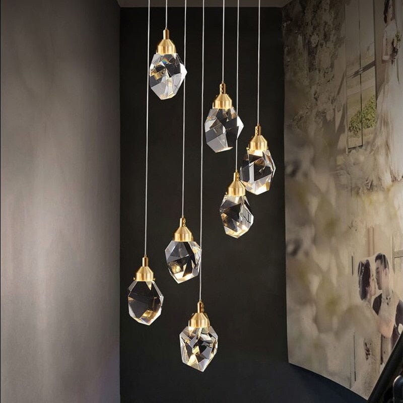 Lyra Crystal Chandelier With Diamond Inspired Elegance