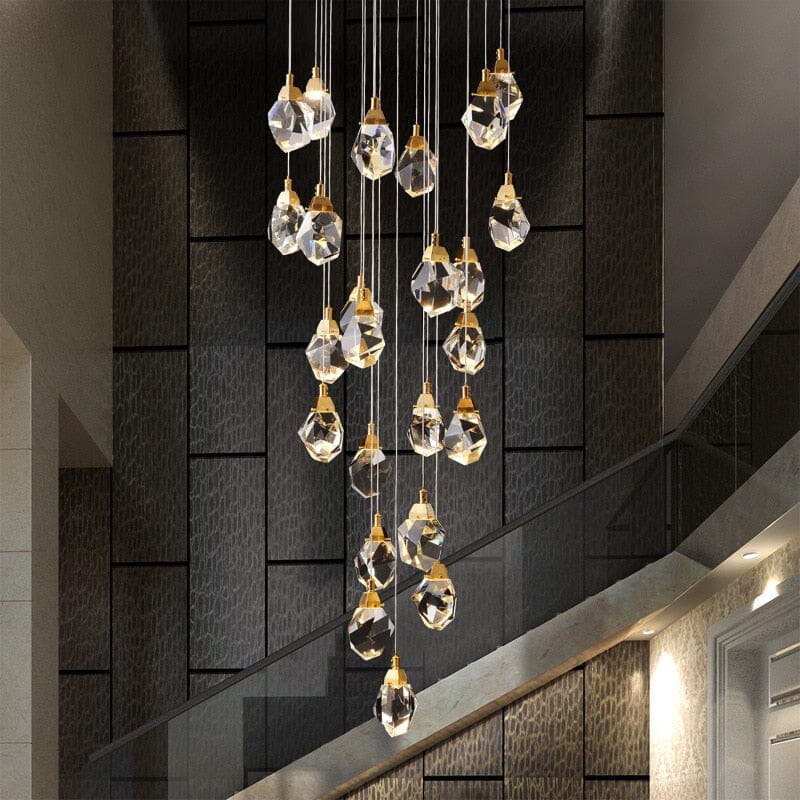 Lyra Crystal Chandelier With Diamond Inspired Elegance