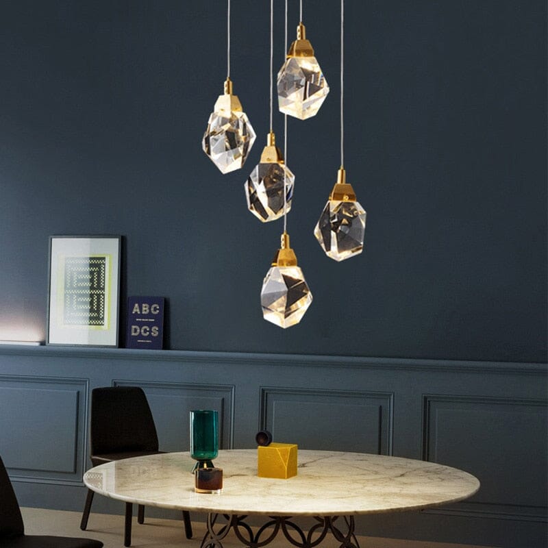 Lyra Crystal Chandelier With Diamond Inspired Elegance