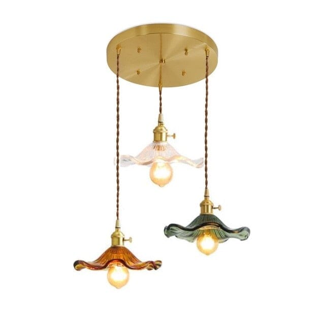 Lyra Glass Pendant Lights With Nordic Floral Motifs