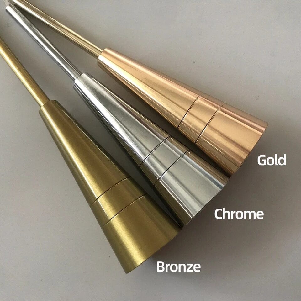 Auric Golden Droplet Pendant Lights with Crystal Finish