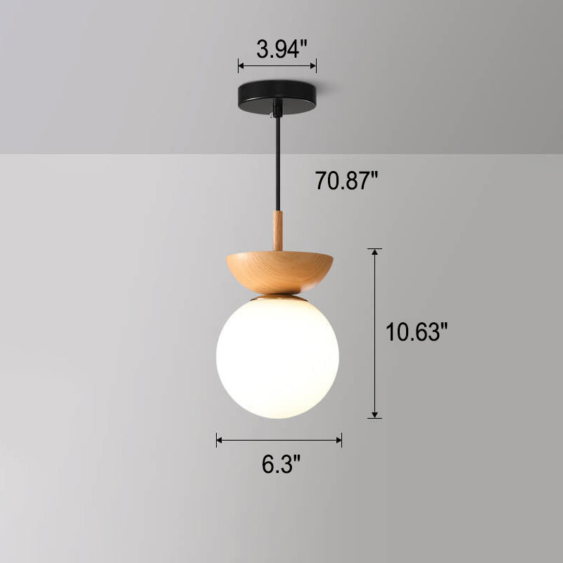 Kensei Timber Pendant Light With Adjustable LED Glow