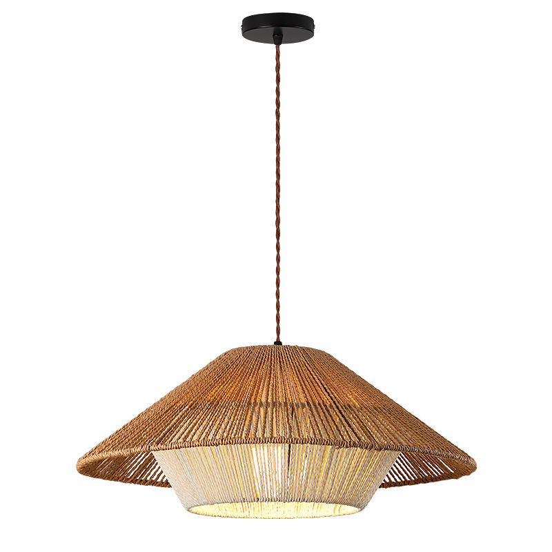 LumaVale Zen Wicker Pendant Light With Soft Glow E27 Socket
