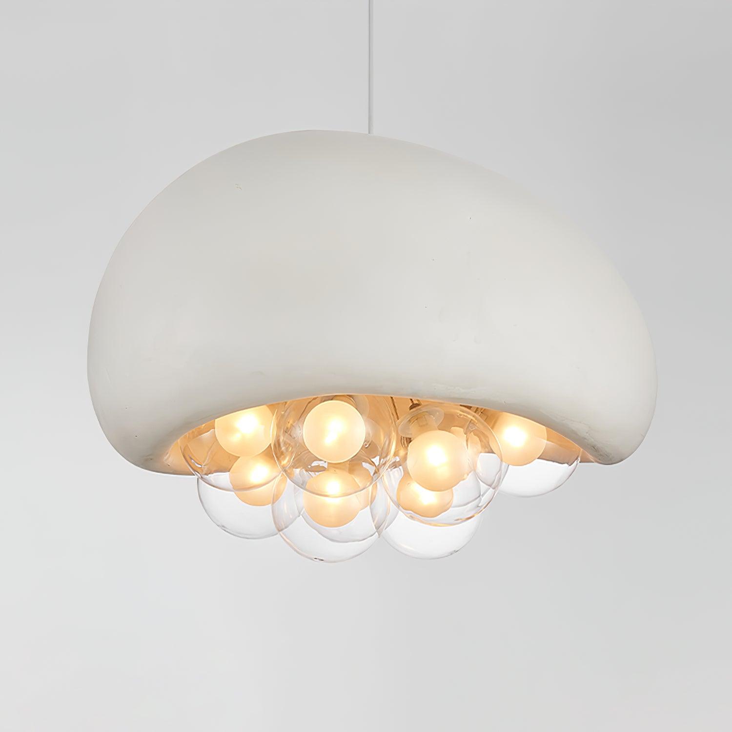Lunaro Bubbles Pendant Light in Modern Glass and Metal