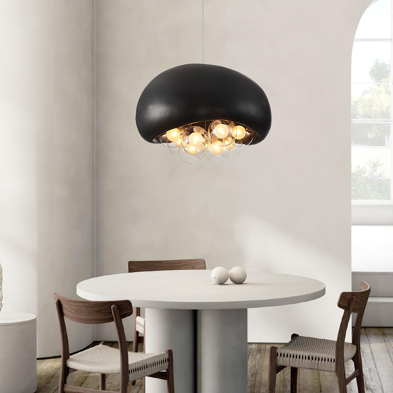Lunaro Bubbles Pendant Light in Modern Glass and Metal