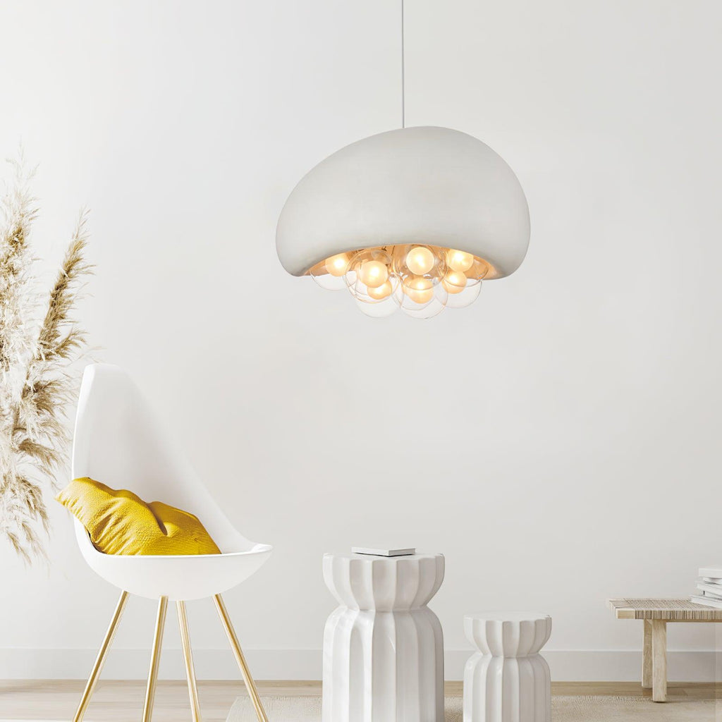 Lunaro Bubbles Pendant Light in Modern Glass and Metal