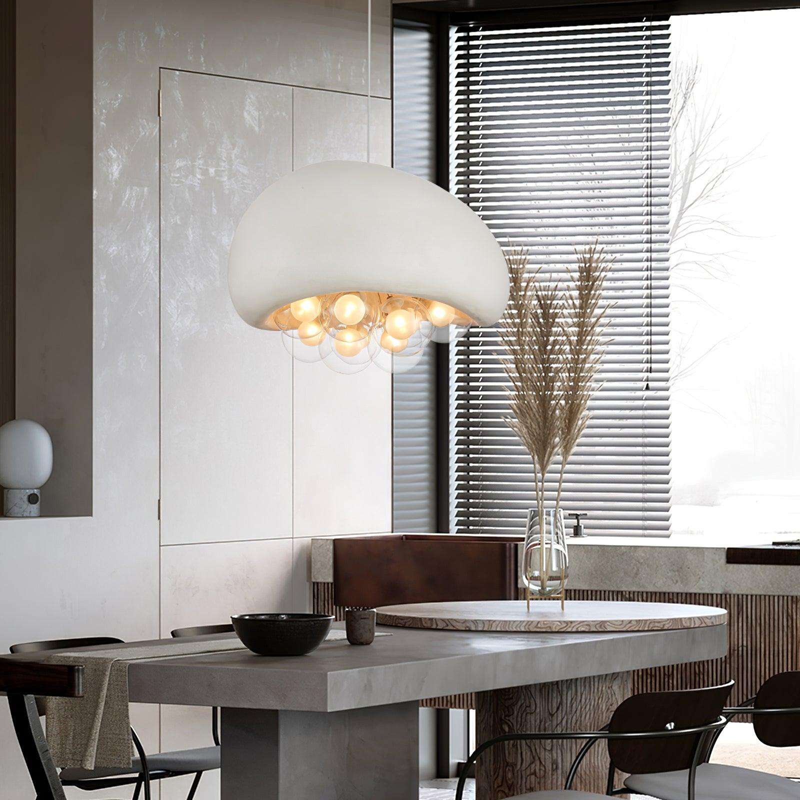 Lunaro Bubbles Pendant Light in Modern Glass and Metal