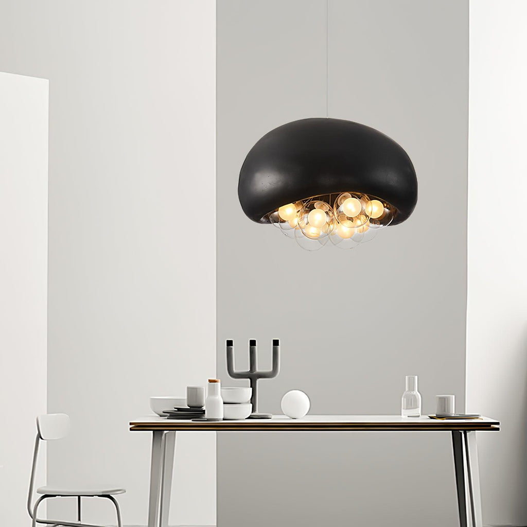 Lunaro Bubbles Pendant Light in Modern Glass and Metal