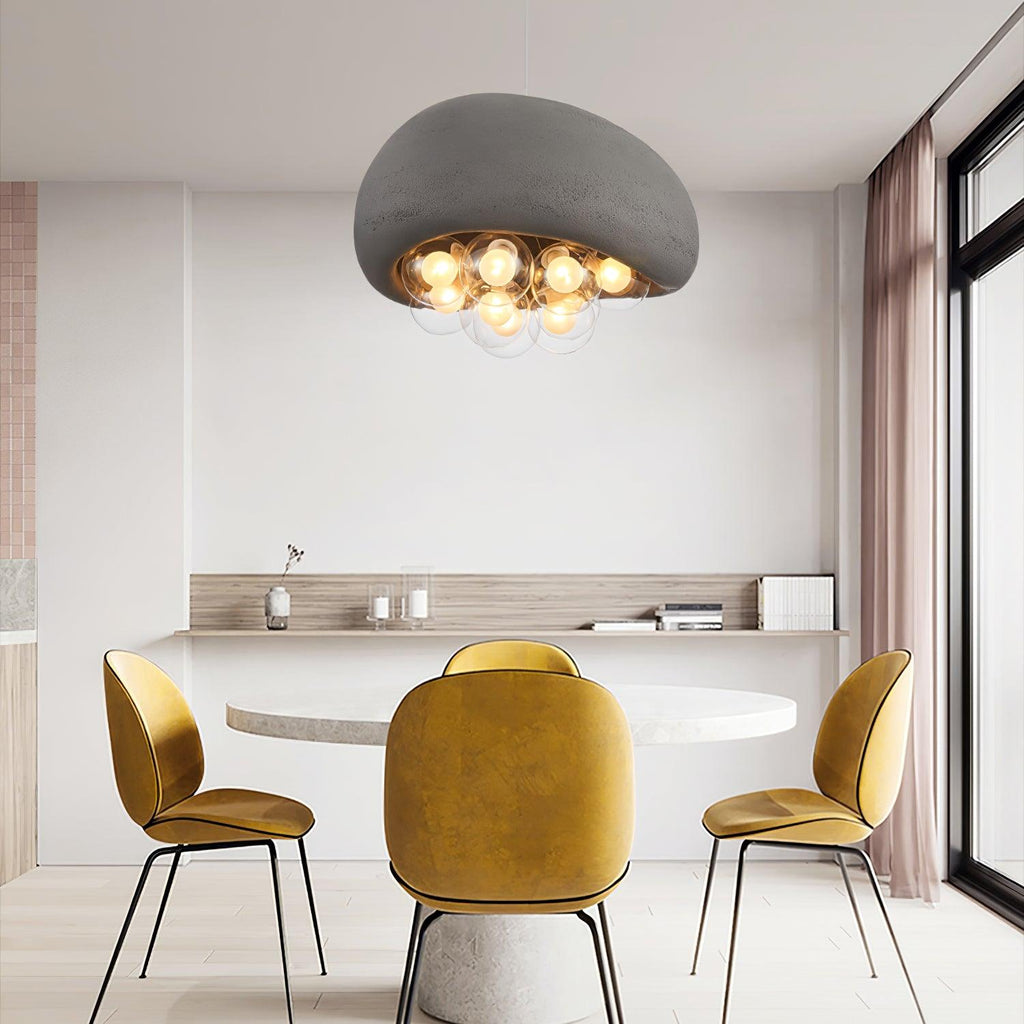 Lunaro Bubbles Pendant Light in Modern Glass and Metal