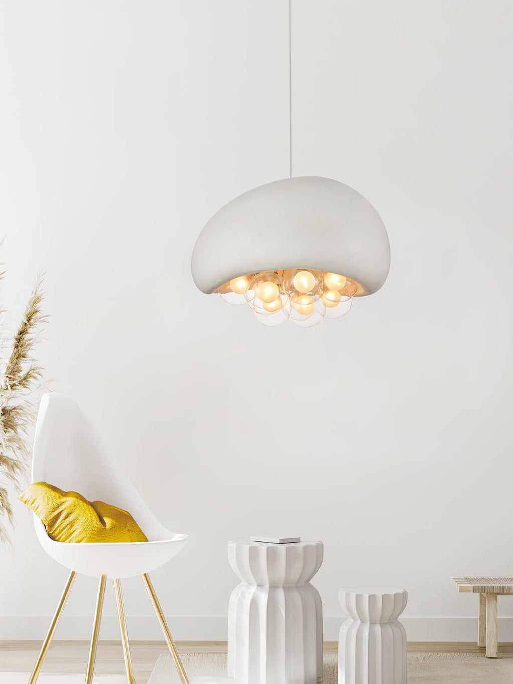 Lunaro Bubbles Pendant Light in Modern Glass and Metal