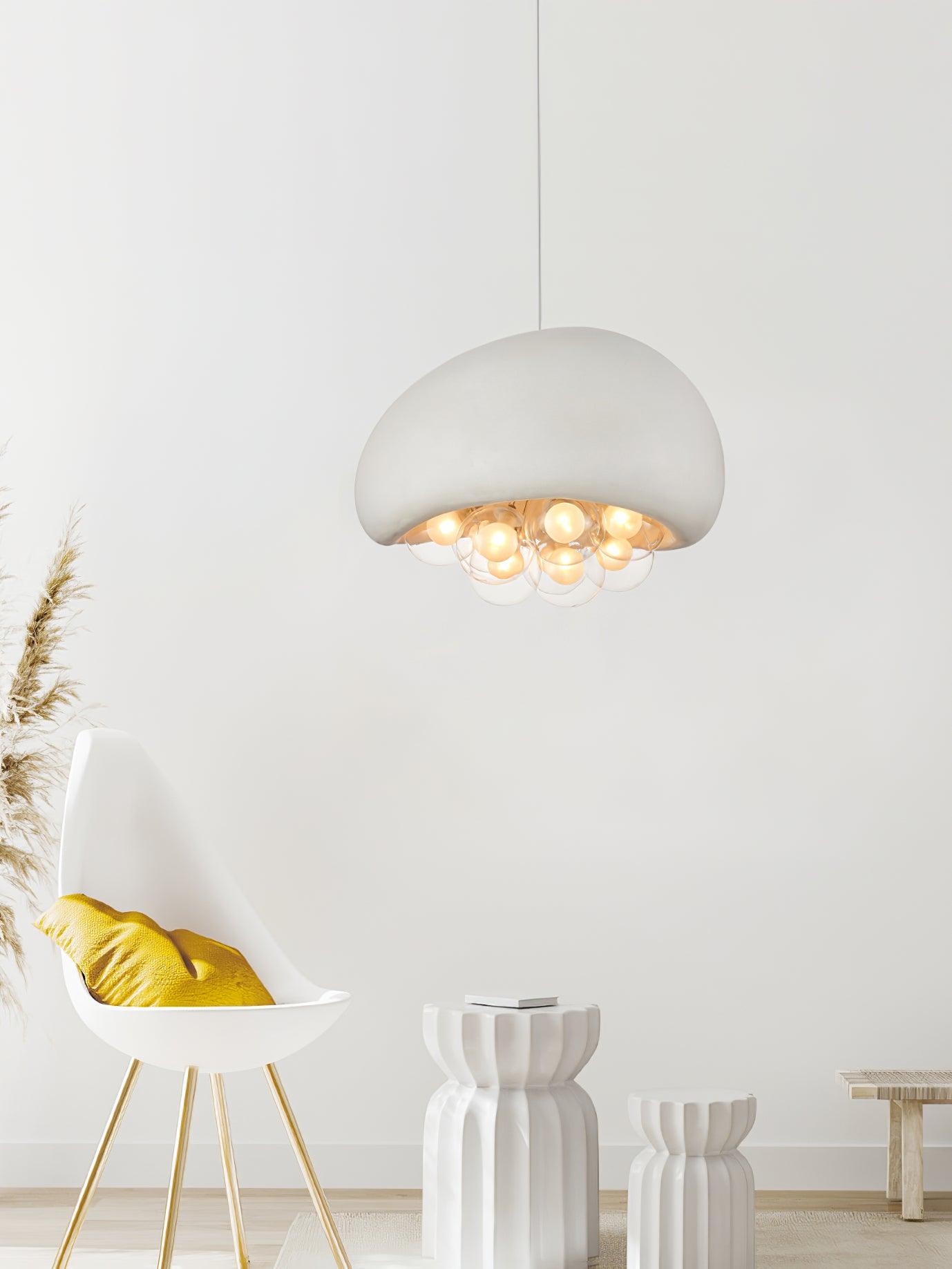 Lunaro Bubbles Pendant Light in Modern Glass and Metal