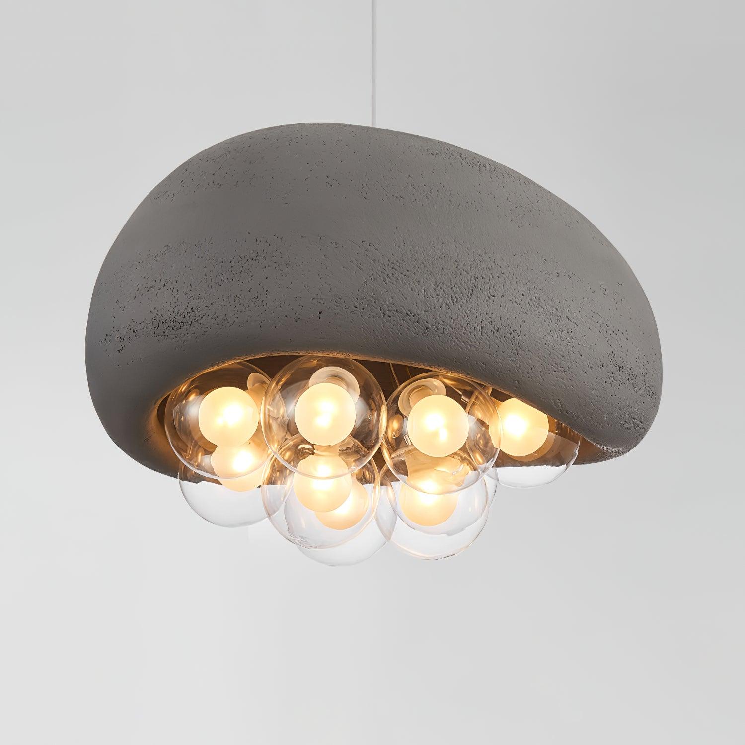 Lunaro Bubbles Pendant Light in Modern Glass and Metal