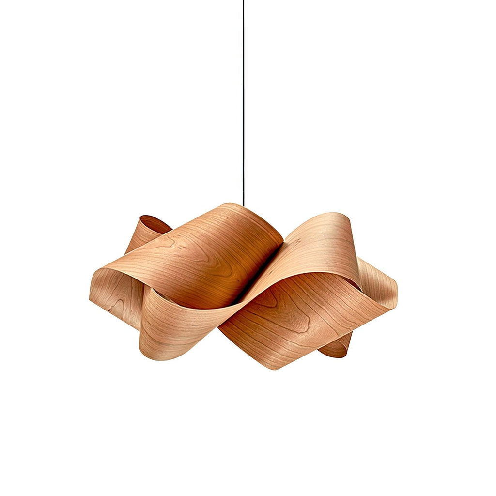 AuroraCraft Wood and Metal Pendant Light With Warm Glow