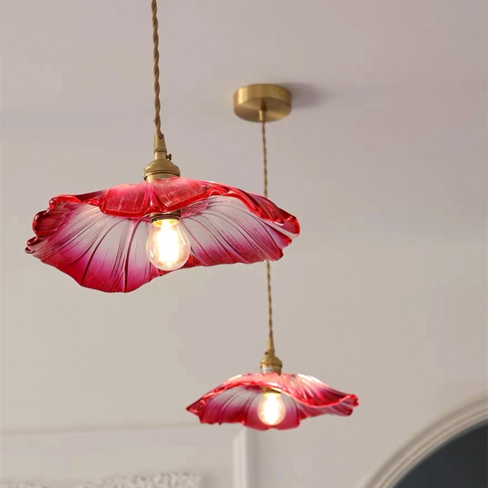 Aurelle Glass Pendant Light for Bedroom Vintage Lamp