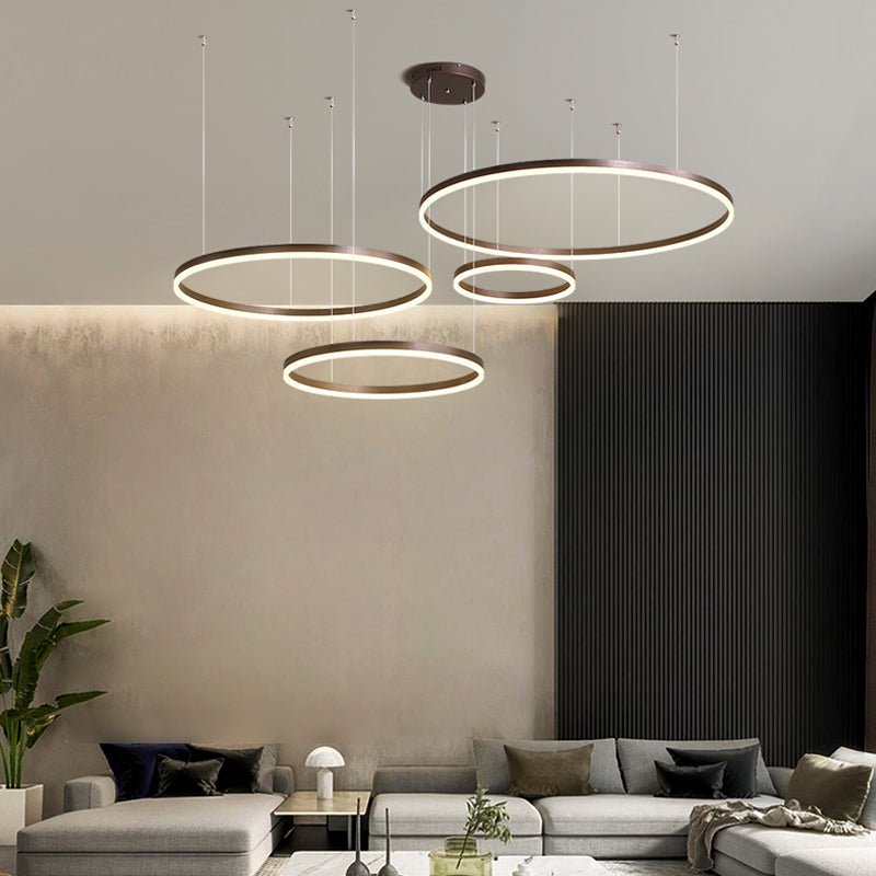 NovaRell Black and Gold Pendant Light with Elegant Ring Design