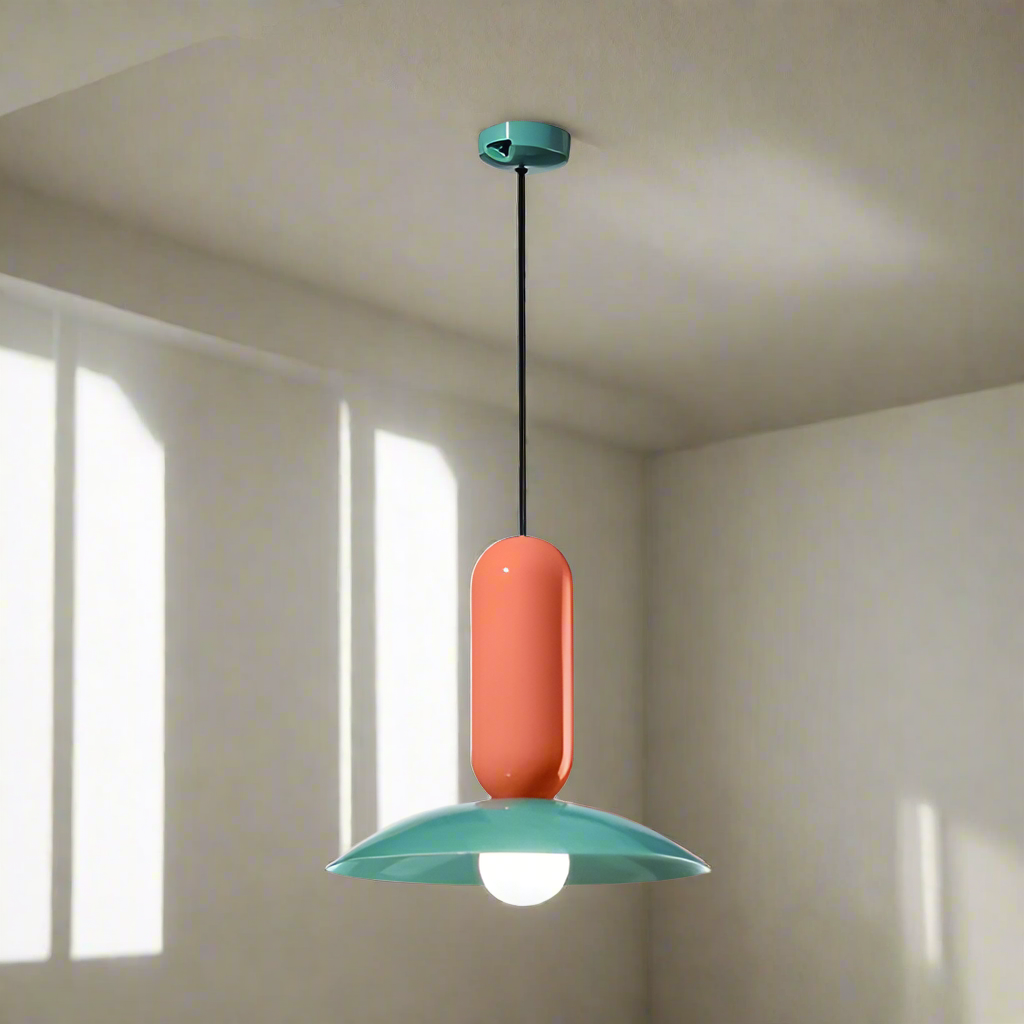 Aeris Macaron Frisbee Pendant Light Colorful Modern E27