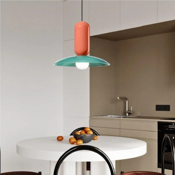Aeris Macaron Frisbee Pendant Light Colorful Modern E27
