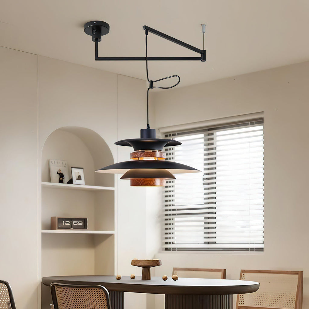 Lyra Swivel-Arm Pendant Light With Four Diffusing Shades LED