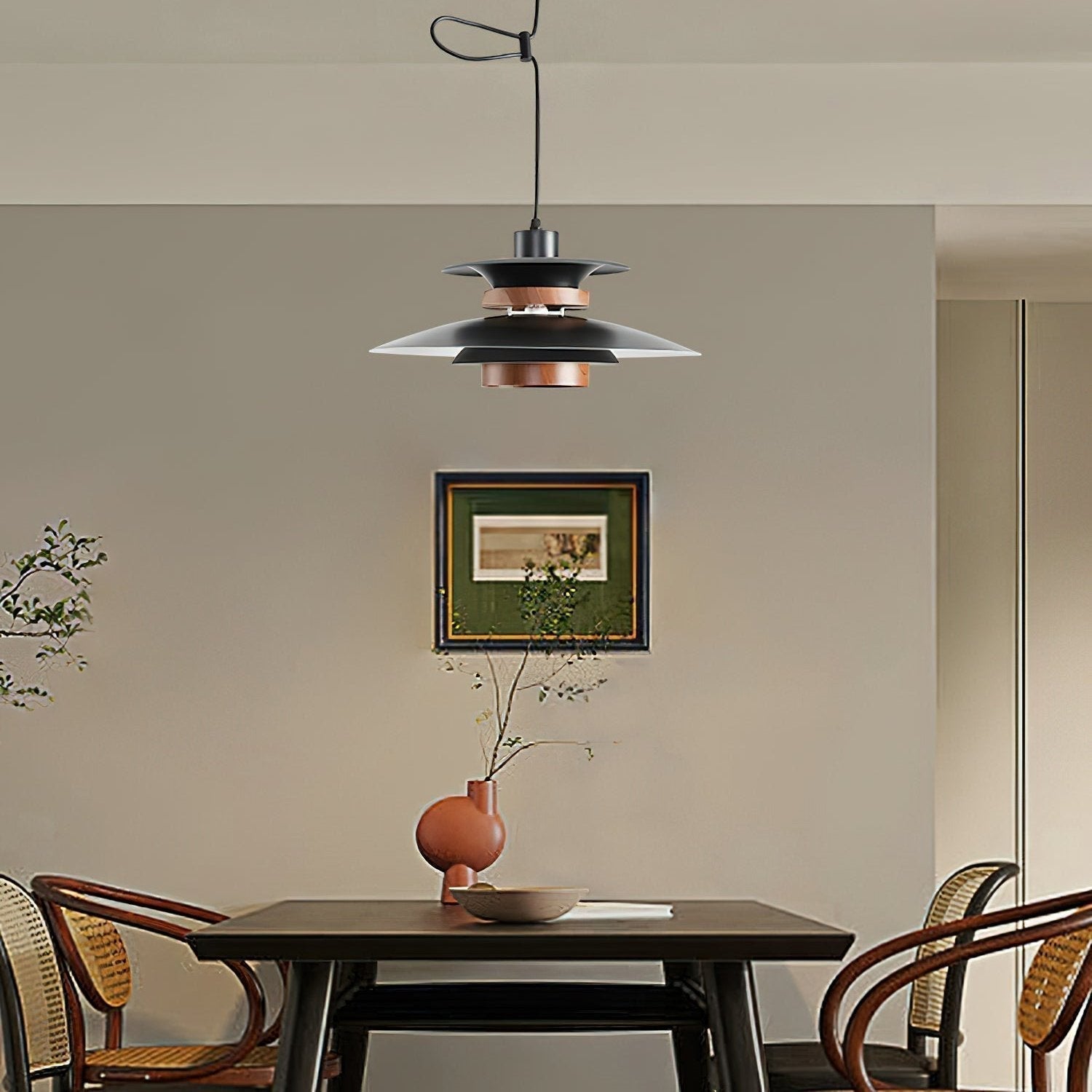 Lyra Swivel-Arm Pendant Light With Four Diffusing Shades LED