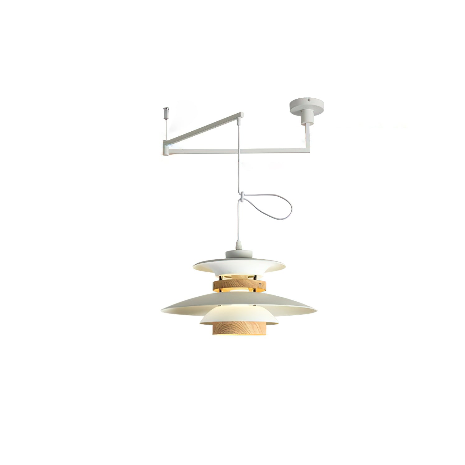 Lyra Swivel-Arm Pendant Light With Four Diffusing Shades LED