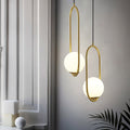 Astra Glass And Metal Pendant Light Modern Lamp Fixture