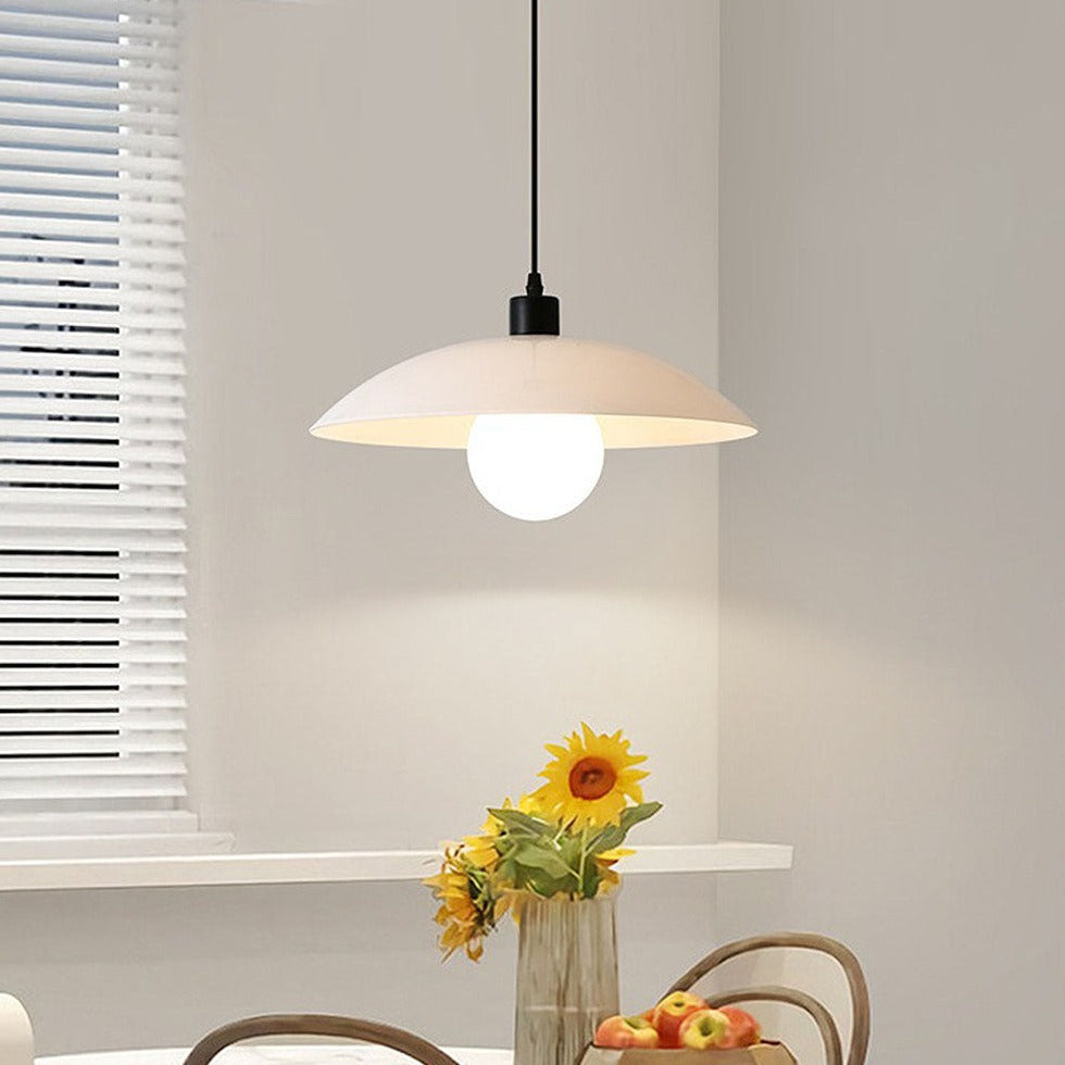Silvara White Glass Pendant Light Minimalist Modern Lamp