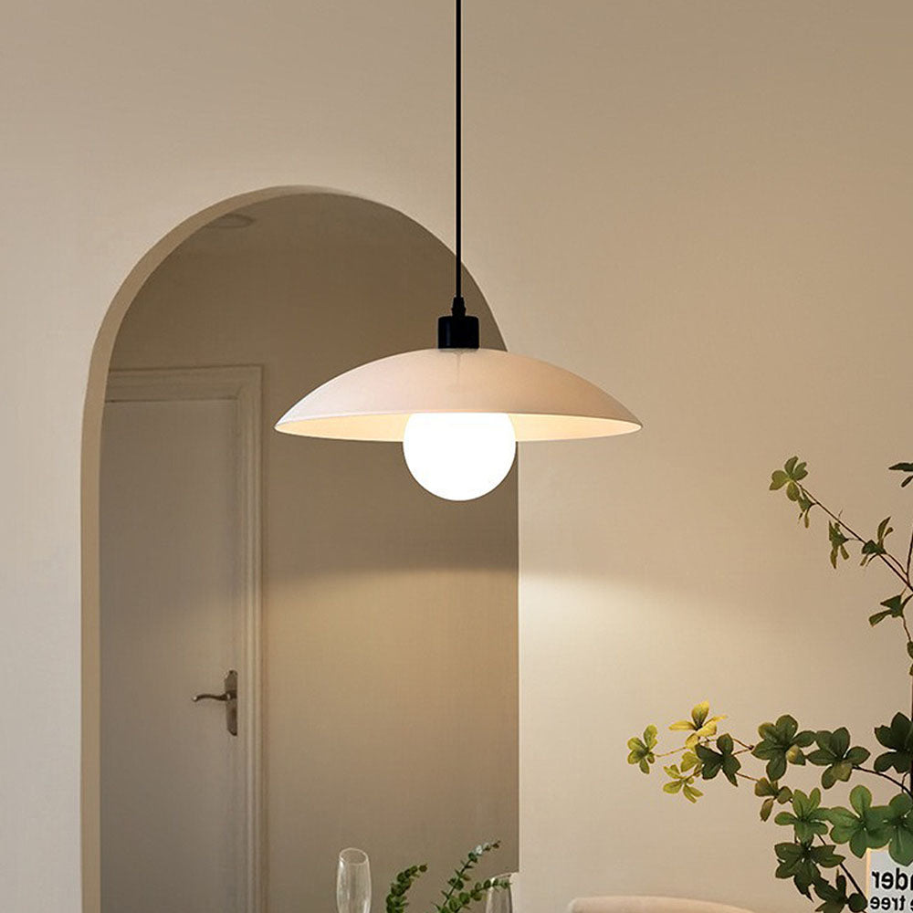 Silvara White Glass Pendant Light Minimalist Modern Lamp