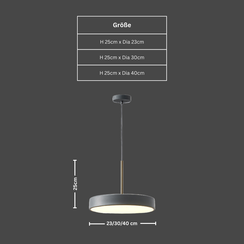 Lyra Aluminum Pendant Light With Acrylic Shade Minimalist