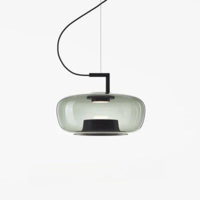 Lunara Glass and Aluminum Pendant Light for Kitchen and Dining