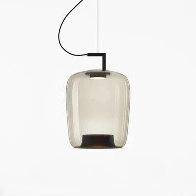 Lunara Glass and Aluminum Pendant Light for Kitchen and Dining