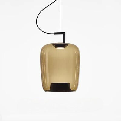 Lunara Glass and Aluminum Pendant Light for Kitchen and Dining