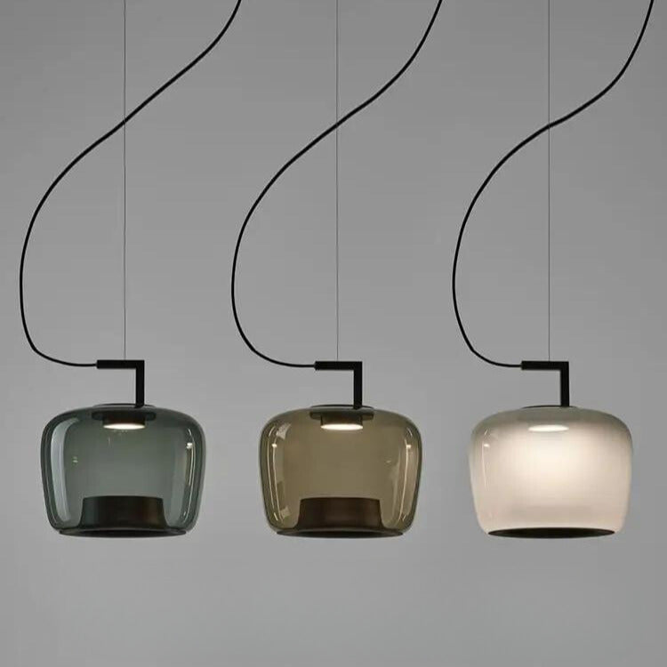 Lunara Glass and Aluminum Pendant Light for Kitchen and Dining