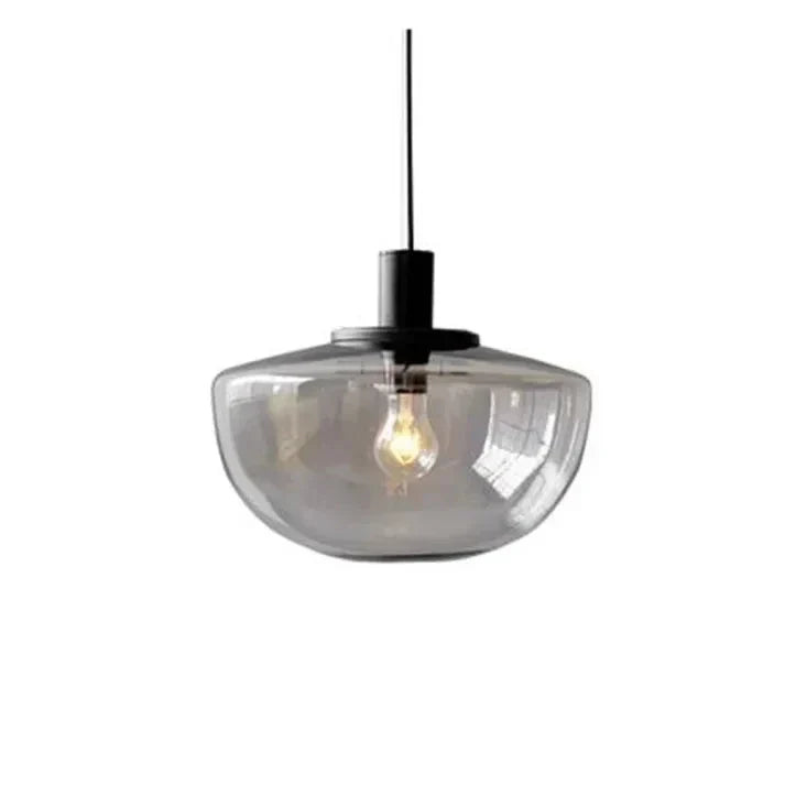Globe Pendant Light in Glass and Metal for Kitchen and Dining