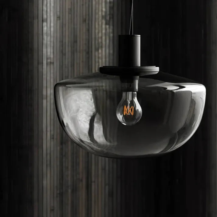 Globe Pendant Light in Glass and Metal for Kitchen and Dining