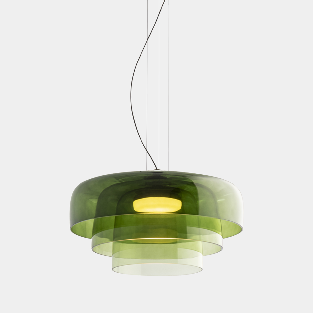 NovaLume Glass and Metal Pendant Light for Kitchen and Dining