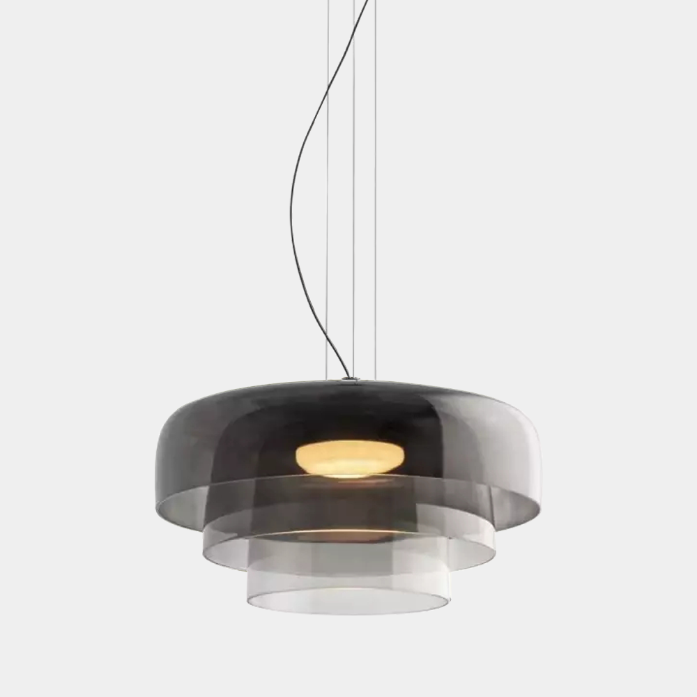 NovaLume Glass and Metal Pendant Light for Kitchen and Dining