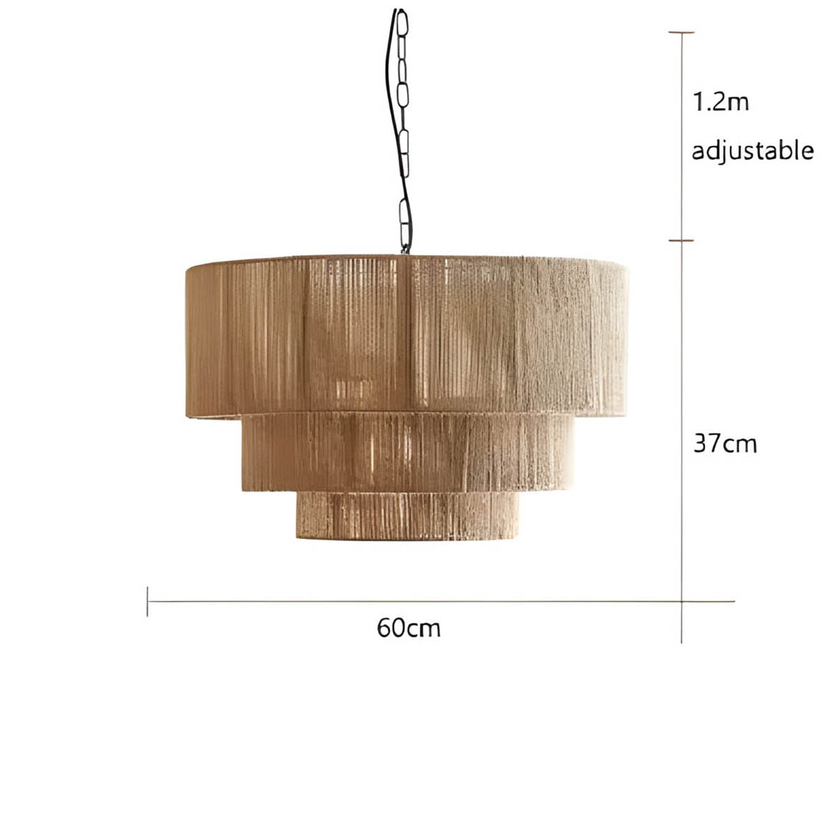 LumaCord Modern Metal Pendant Light With Eco LED Rope